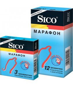 Презервативы SICO МАРАФОН Классические с анестетиком 3 шт.