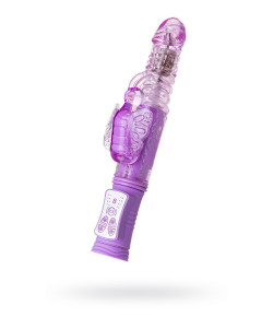ХИТ 761033 ВИБРАТОР С КЛИТОРАЛЬНЫМ СТИМУЛЯТОРОМ TOYFA A-TOYS HIGH-TECH FANTASY , TPE, ФИОЛЕТОВЫЙ, 25,5 СМ