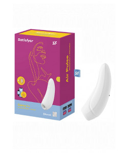 Вакуумно-волновой стимулятор Satisfyer Curvy 1+ с возможностью управления через приложение - белый  J2018-80-2