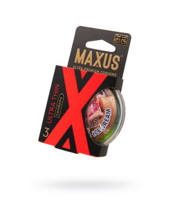 Презервативы Maxus Sensitive, ультратонкие, латекс, пластиковый кейс, 3 шт.