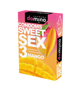 ПРЕЗЕРВАТИВЫ "DOMINO" SWEET SEX MANGO 3штуки (оральные) ПРЕЗЕРВАТИВЫ "DOMINO" SWEET SEX MANGO 3штуки (оральные)