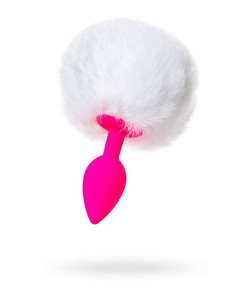 Анальная втулка с хвостом ToDo by Toyfa Sweet bunny, силикон, розовая, 13 см, Ø 2,8 см, 43 г  357015
