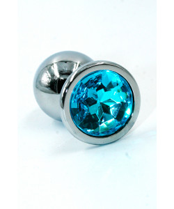 KL-H005S Анальная пробка "Small" хромированная blue