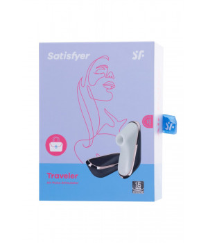 Вакуумно-волновой стимулятор клитора Satisfyer Traveler, силикон, баклажан, 10,7 см