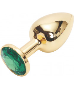 GOLDEN PLUG SMALL (втулка анальная) цвет кристалла зелёный, L 72 мм, D 28 мм, вес 50г, арт. GS-07 GOLDEN PLUG SMALL (втулка анальная) цвет кристалла зелёный, L 72 мм, D 28 мм, вес 50г, арт. GS-07