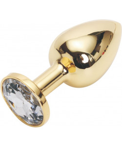 GOLDEN PLUG SMALL (втулка анальная) цвет кристалла бесцветный, L 72 мм, D 28 мм, вес 50г, арт. GS-01 GOLDEN PLUG SMALL (втулка анальная) цвет кристалла бесцветный, L 72 мм, D 28 мм, вес 50г, арт. GS-01