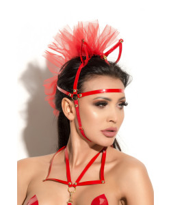 MK18-R-OS МАСКА С УШКАМИ ME SEDUCE QUEEN OF HEARTS ALLURE, КРАСНАЯ, OS