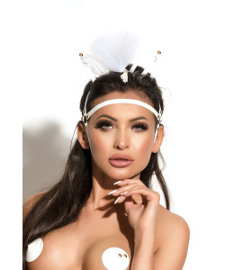 MK19-W-OS МАСКА С УШКАМИ ME SEDUCE QUEEN OF HEARTS ALLURE, БЕЛАЯ, OS