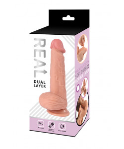 RPD10020 Реалистичный фаллоимитатор REAL Dual Layer с мошонкой на присоске, dual PVC, 20х4 см. RPD10020 Реалистичный фаллоимитатор REAL Dual Layer с мошонкой на присоске, dual PVC, 20х4 см.