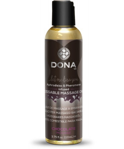 JO40537 Вкусовое массажное масло с феромонами и ароматом "Шоколадный мусс" DONA Kissable Massage Oil Chocola
