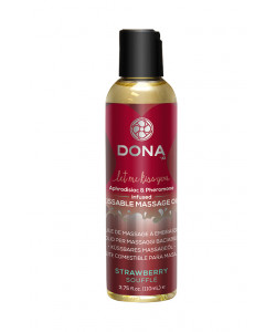 Массажное масло для поцелуев с феромонами "Клубничное суфле" / Kissable Massage Oil - 110 мл.  Артикул: JO40539