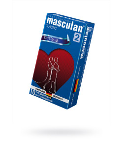 305 ПРЕЗЕРВАТИВЫ MASCULAN, СLASSIC 2, DOTY, ЛАТЕКС, ТОЧЕЧНЫЕ, РОЗОВЫЕ, 19 СМ, 5,3 СМ, 10 ШТ.