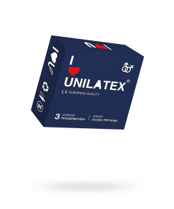 3019 ПРЕЗЕРВАТИВЫ UNILATEX, EXTRA STRONG, ГЛАДКИЕ, 19 СМ, 5,4 СМ, 3 ШТ.