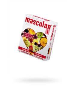 308 ПРЕЗЕРВАТИВЫ MASCULAN, ULTRA 1, ТУТТИ-ФРУТТИ, 19 СМ, 5,3 СМ, 3 ШТ.