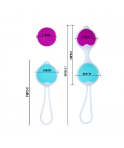 Шарики вагинальные KEGEL BALL (набор) 2 шарика х 30г, 2 шарика х 40г арт. BI-014266 Шарики вагинальные KEGEL BALL (набор) 2 шарика х 30г, 2 шарика х 40г арт. BI-014266