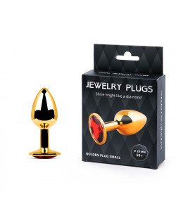 GOLDEN PLUG SMALL (втулка анальная) цвет кристалла красный, L 72 мм, D 28 мм, вес 50г, арт. GS-16 GOLDEN PLUG SMALL (втулка анальная) цвет кристалла красный, L 72 мм, D 28 мм, вес 50г, арт. GS-16