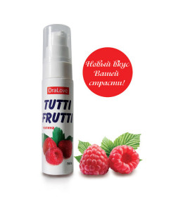 ХИТ 30003 СЪЕДОБНАЯ ГЕЛЬ-СМАЗКА TUTTI-FRUTTI ДЛЯ ОРАЛЬНОГО СЕКСА СО ВКУСОМ МАЛИНЫ 30Г